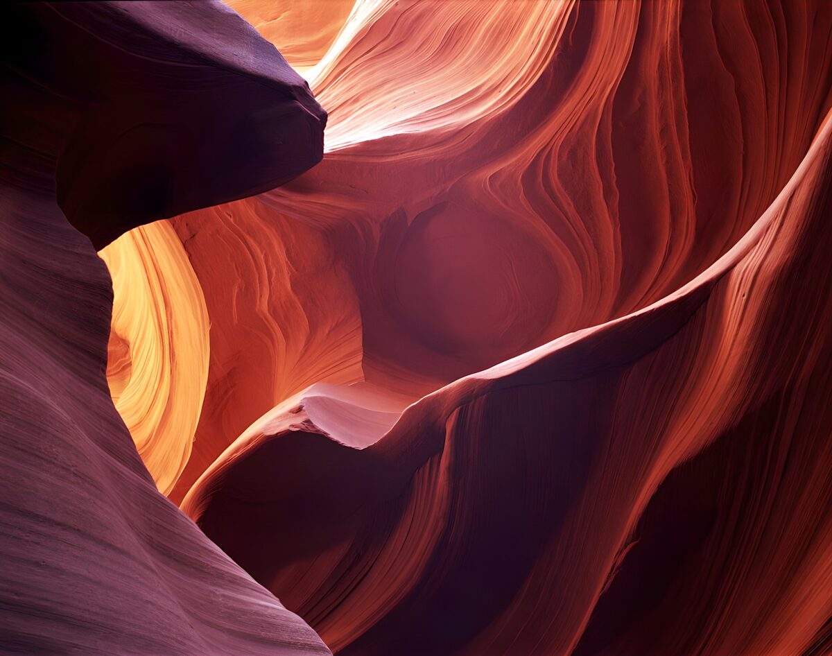 Glowing sandstone canyon walls