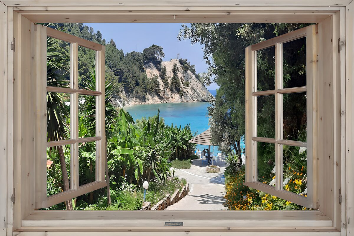 Where the garden window meets the sea