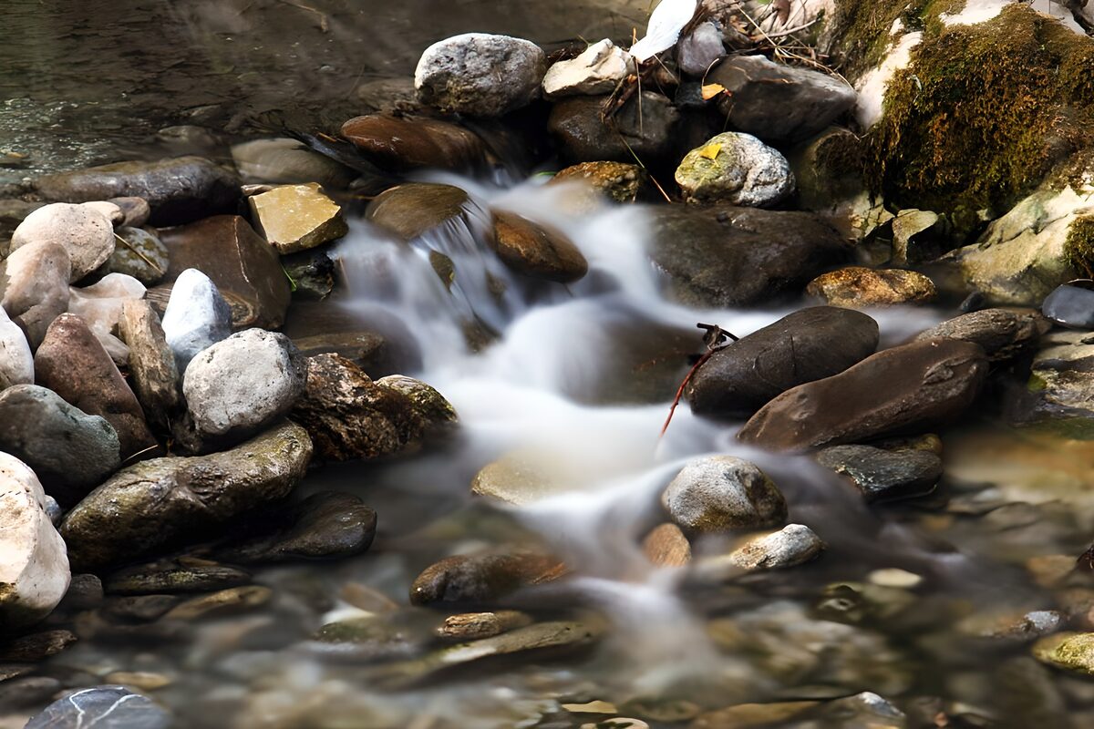 Rocky stream in a quiet corner