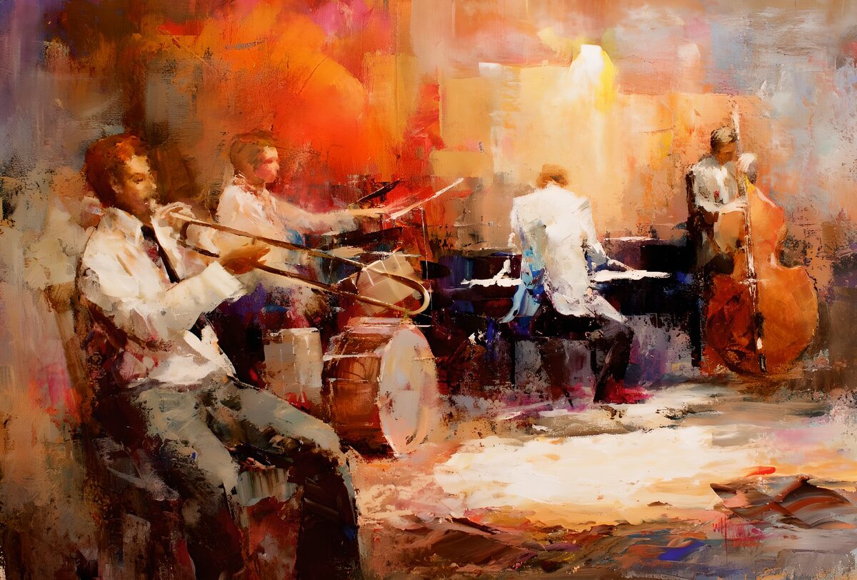 Jazz quartet in warm colours
