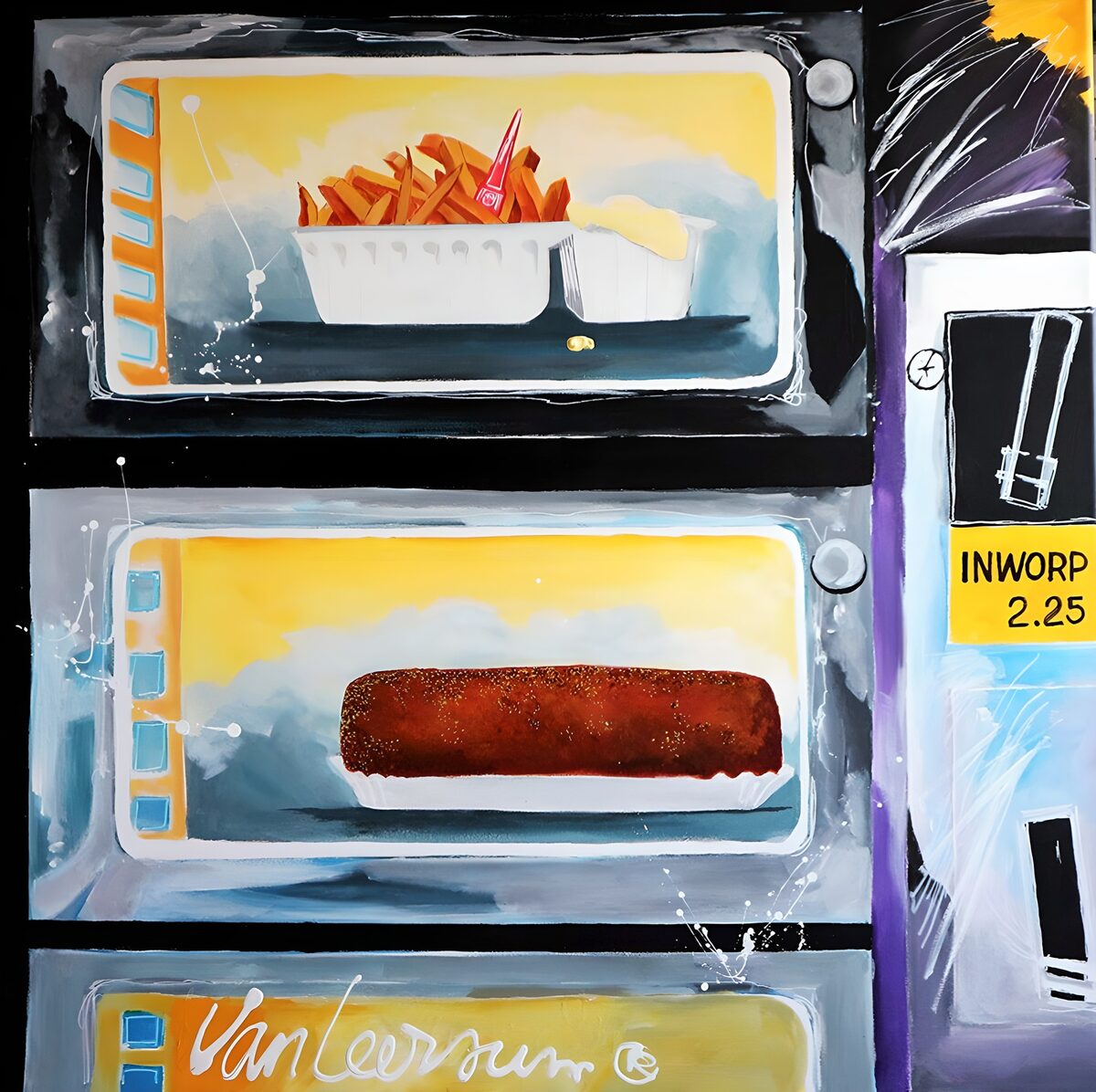 Colourful snack vending machine