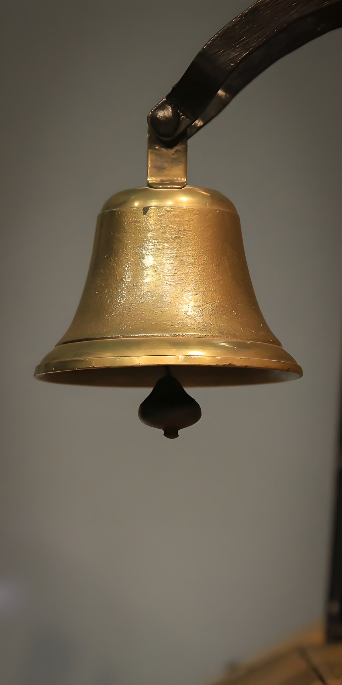 Hanging bell in warm light