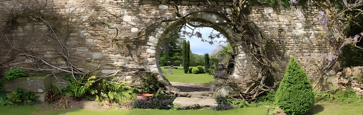 A ring of old stone, a pocket of green