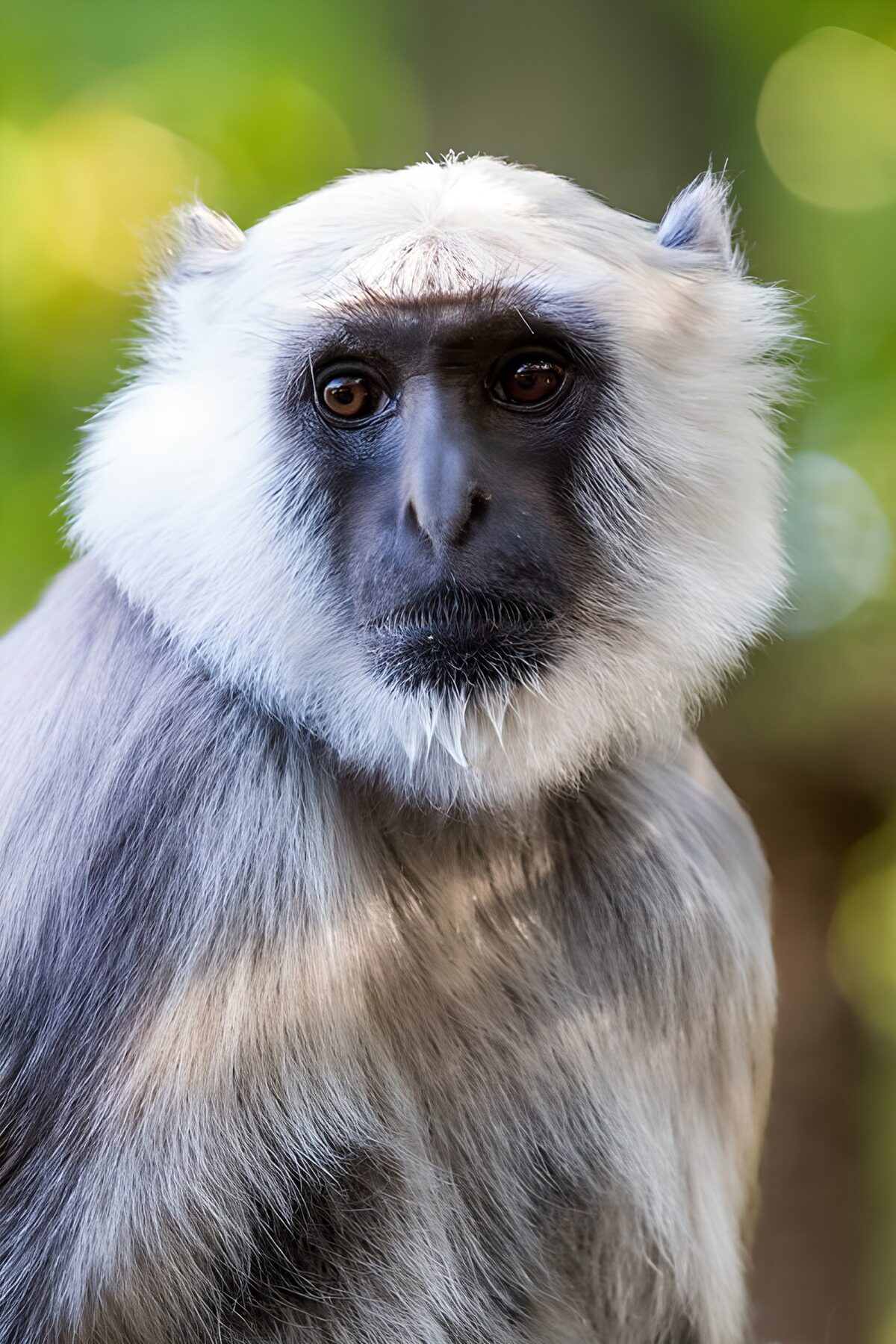 Silver-grey monkey keeping watch