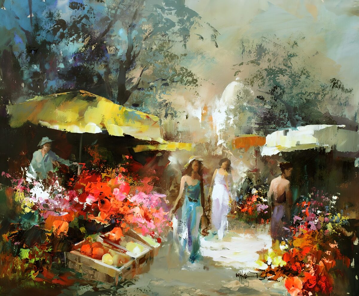 A sunny stroll through the flower market
